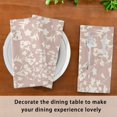 thumbnail image 6 of Iauyy Satin Napkins Set of 6- Floral- Morandi-pink DIY Printing Decoration Cloth Napkin- Easy Care for Home/Party, 6 of 8