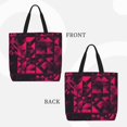 thumbnail image 4 of Single Shoulder Bag Convenience Bag 19.6×15.7×5.9in Light And Weight-Free Main Pocket Large Portable And Single Shoulder Back Darkmagenta Geometric Patterns_1, 4 of 7