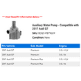 thumbnail image 2 of Auxiliary Water Pump - Compatible with 2017 Audi Q7, 2 of 2