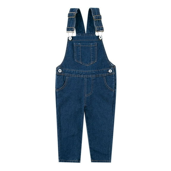 Vividxx Pants For Girls Casual Boys' And Girls Denim Shoulder Jumpsuits Children 3-4 Years