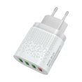 thumbnail image 2 of Cargador de viaje para teléfono Adaptador de carga rápida de 4 puertos Adaptador de corriente USB para teléfono de mesa 5V 3A, Blanco, Enchufe de la UE Advancent EL000302-02, 2 of 2