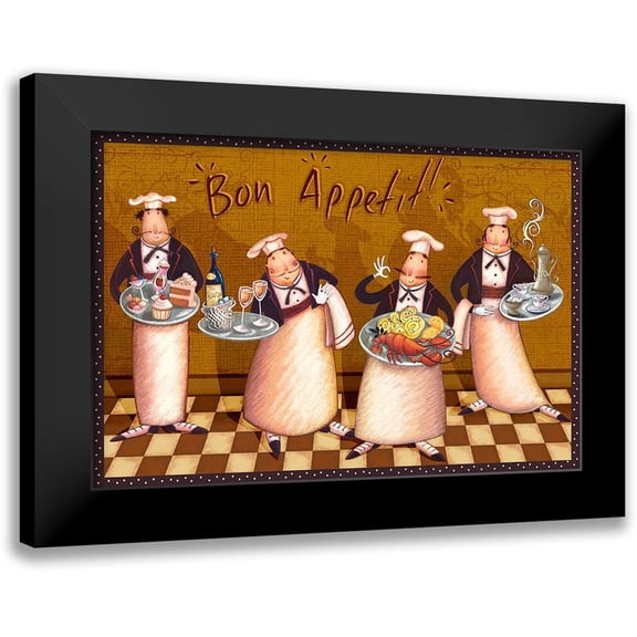 Eisner, Viv 14x11 Black Modern Framed Museum Art Print Titled - Chefs Bon Appetit V