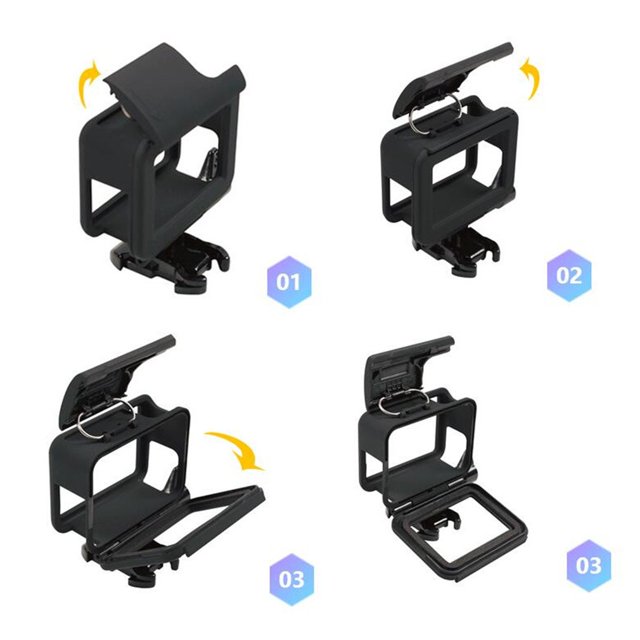 Housse de Protection pour GoPro Hero 6 5 7 Noir Caméra d'Action Border Cover Boîtier Support pour Go Pro Hero Accessoire