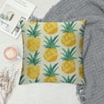 thumbnail image 2 of PRATYUS Cute Yellow Pineapples Pattern Square Throw Pillow Cover Double-Sided Printed, Pillow Cases Cushion Covers for Home Office Decor 24x24in, 2 of 5