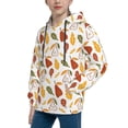 thumbnail image 2 of Goofa Autumn Pears Pattern Hooded Sweatshirt for Youth Trendy youth sweatshirt Casual Hoodie for Boys and Girls-Small, 2 of 6
