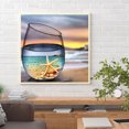 thumbnail image 3 of Cuadros Decorativos 5D DIY Diamond Painting Kits Full Round Drill Sunset and Cup Mosaic Picture Arts Likrtyny embutido en tela, 3 of 9