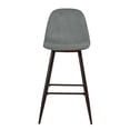 thumbnail image 3 of Conjunto de 2 Sillas de Bar de Cocina Interior Sin Brazos Gris, Bancos para Barra Respaldo Alto HOMEMAKE FURNITURE Clásico Minimalista, 3 of 8