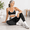 Black-Small, variant on Womens 2 Piece Workout Set Black X-Small Color Block Gym Yoga Outfit