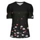 thumbnail image 5 of Puntoco Liquidación de blusas cortas para mujer, blusa holgada informal de manga corta a la moda para mujer, 5 of 5