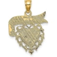 thumbnail image 3 of 14k Yellow Gold Polished I LOVE YOU Heart with Banner Charm - 21.76mm, 3 of 6