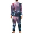 thumbnail image 5 of Kll Lighthouse Waves Torrential Rain Sleepwear Mens Flannel Pajamas,Long Cotton Pj Set, 5 of 9
