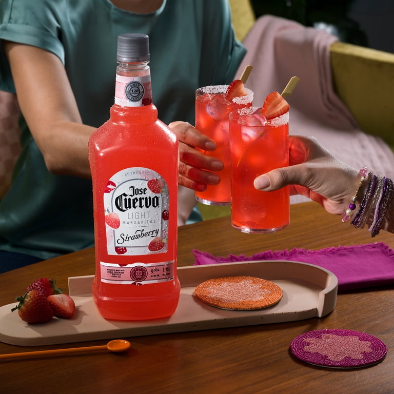 Jose Cuervo Light Strawberry Margarita 1.75 L, 9.95% ABV - Walmart.com