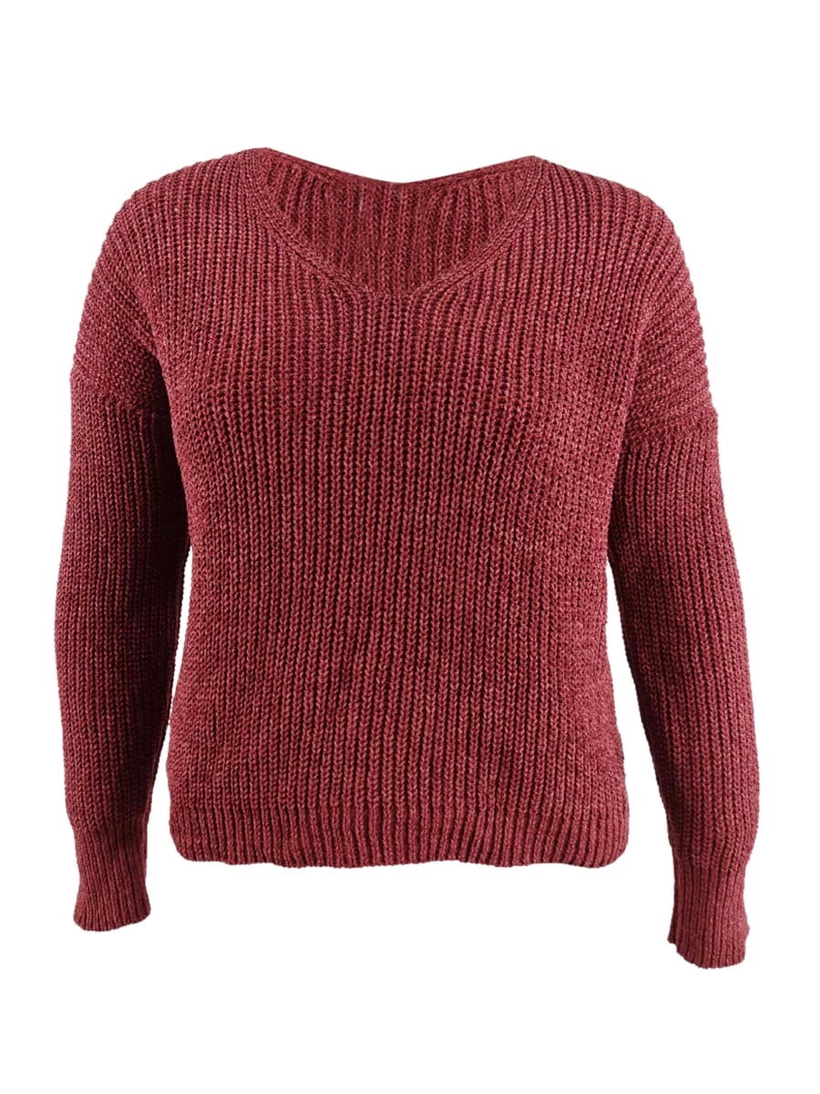 Hippie Rose Juniors' Chenille V-Neck 