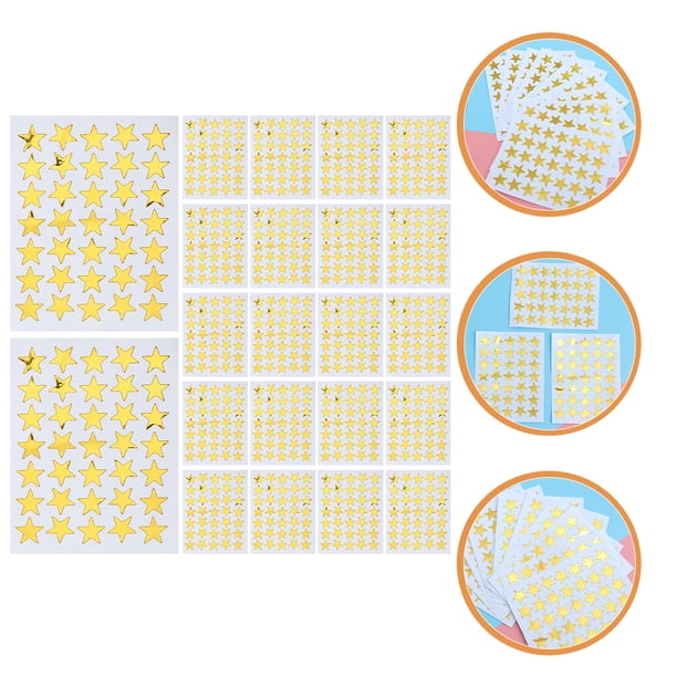 Rouleau 1000 Autocollants étoile Multicolores – Récompense, Décoration, Usage Scolaire, 5 X 5 X 3 Cm