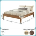 thumbnail image 2 of Now Furniture Full Size Bed Frame, Wooden Platform Bed, Textured Pecan, 2 of 8
