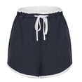 thumbnail image 6 of YOIAVAIOY 2 Pack Womens Color Blcok Lounge Dolphin Shorts Breathable Casual Elastic Waist Athletic Sports Yoga Dance Short Pants Dark Gray M, 6 of 7
