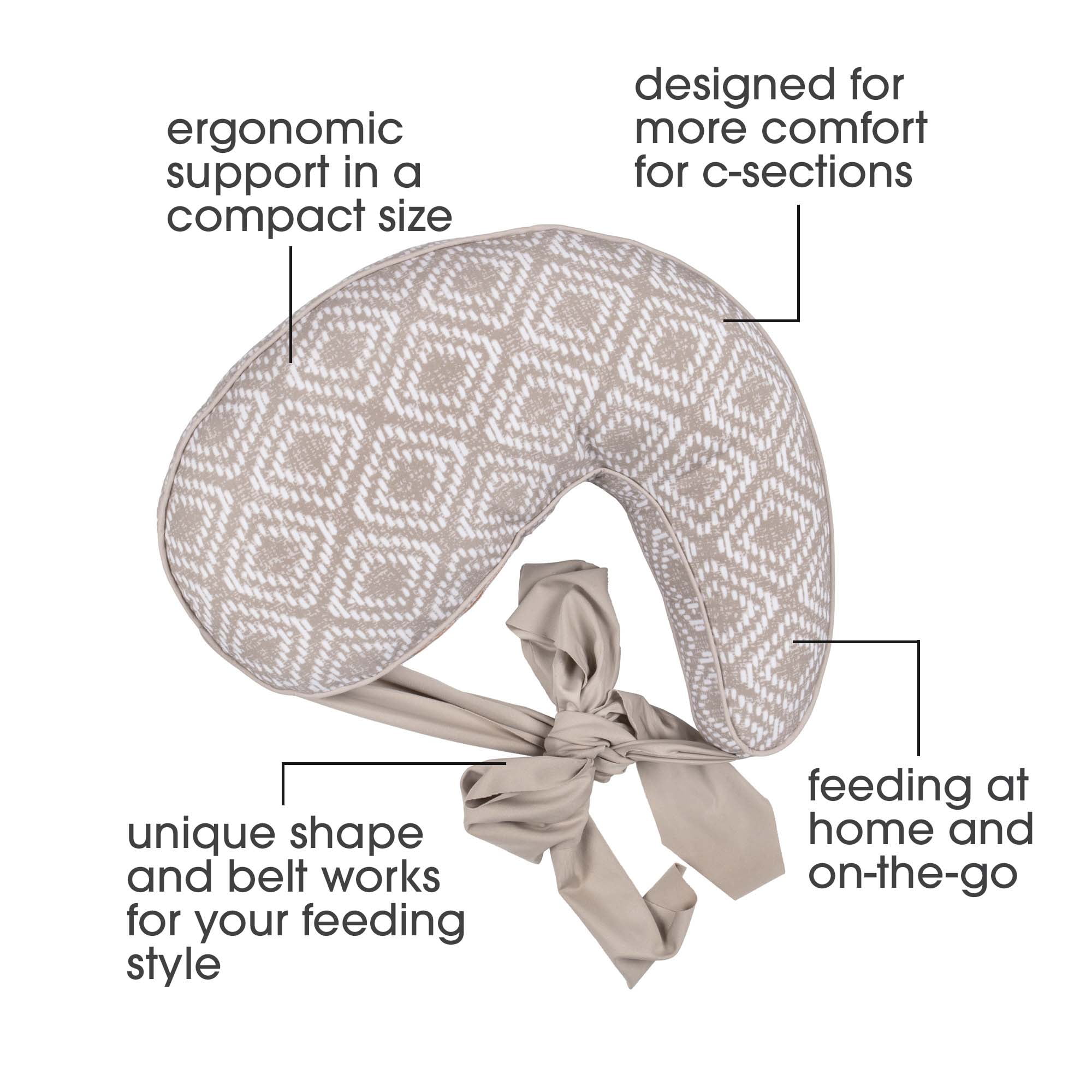 Boppy Anywhere Nursing Pillow, Latte Rattan