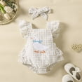 thumbnail image 2 of TOWED22 Newborn Baby Girl Romper Dress Infant Sleeveless Lace Floral Romper Bodysuit Baby Girl Summer Clothes Outfits White,3-6 M, 2 of 7
