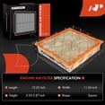 thumbnail image 2 of A-Premium Front Engine Air Filter Compatible with Ford F-250 Super Duty 2020-2023, F-350 Super Duty 2020-2023, F-450 Super Duty 2020-2023, F-550 Super Duty 2019-2023, 6.7L, 2 of 8