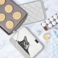 thumbnail image 5 of Yayeee Pot Holders Kitchen Heat Resistant with Pocket 7"x9.8" Cotton Oven Cooking Hot Pads, Black Cute Cat, 5 of 7