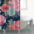 thumbnail image 4 of Pioneer Flower Floral Print Pattern Shower Curtain 72"x84" ,Bathroom Decorative Shower Curtains Set with 12 Hooks,Modern Waterproof Washable Shower Curtain, 4 of 6