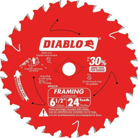 UPC: 0008925157014 | Diablo Genuine 6-1/2 in. X 24-Tooth Framing Saw Blade Pro Bulk Pack (3-Pack) D0624X3