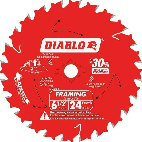 Diablo Genuine 6-1/2 in. X 24-Tooth Framing Saw Blade Pro Bulk Pack (3-Pack) D0624X3