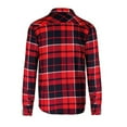 thumbnail image 2 of Kariban Mens Sherpa Lined Checked Shirt Jacket, 2 of 4