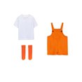 thumbnail image 2 of hoksml Girls Cotton Back to School Overalls Shorts Set with T-Shirt and Socks Casual Playwear, 2 of 9