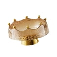 thumbnail image 1 of Frutero con pedestal, bandeja para servir, centro de mesa, cuenco decorativo, portátil y versátil. Marrón y dorado, 1 of 7