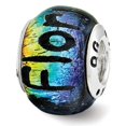 thumbnail image 1 of Reflection Beads QRS3127 Sterling Silver Florida Dichroic Glass Bead - White, 1 of 1