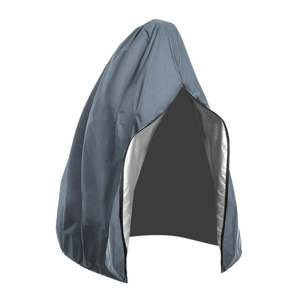 Funda Sillas Huevo Zulema Funda para Patio al aire libre colgante ratán columpio silla asiento lluvia Gris 230x200x1cm