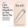 thumbnail image 2 of Kitsch Metal French Hair Pin for Women - Elegant Hair Accessories, Ideal for Buns & French Twist, Designed for a Secure, Comfortable Fit | Ideal Gifts for Women - Silver, 2 of 4