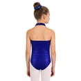 thumbnail image 2 of YiZYiF Kids Girls Sleeveless Sequins Bodysuit with Metallic Hairband Ballet Dance Leotard Performance Outfit Royal Blue 6, 2 of 6