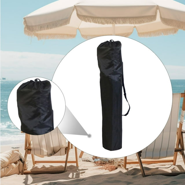 Colaxi Sac de Transport pour Chaise Pliante d'Extérieur Pochette de Rangement avec Poignée Sac de Remplacement Portable pour Chaise de Camping pour Chaises de Plage Tapis de Yoga Noir
