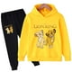 thumbnail image 1 of Conjuntos de sudadera con capucha del Rey León para niños, sudaderas con capucha de moda para niños, pantalones, chándales de 2 uds, traje de ropa para bebés de 4 a 14 años y 90 CM Gao Jinjia LED, 1 of 2