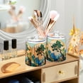 thumbnail image 3 of Yayeee 2 Pack Qtip Holder Bathroom Cotton Swab Canister with Lid Clear Dispenser Set, Large Pine Tree, 3 of 6