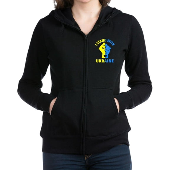 CafePress - I Stand With Ukraine Pride Ukrainian Fl Sweatshirt - Women's Zip Hoodie