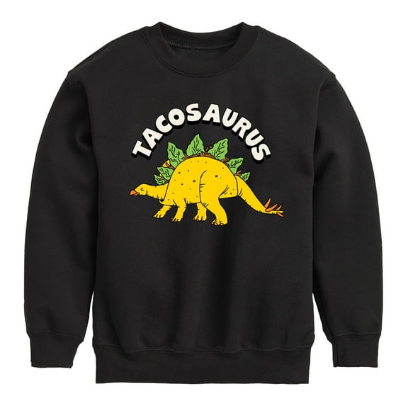 Instant Message - Tacosaurus - Taco Fan - Toddler & Youth Crewneck Fleece Sweatshirt