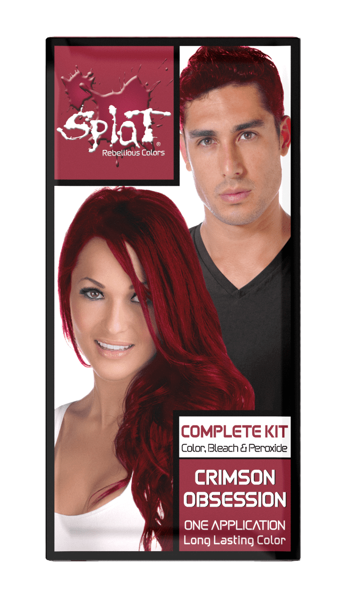 Splat Complete Kit, Crimson Obsession, Semi-Permanent Red Hair Dye with ...