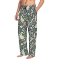 thumbnail image 6 of Naloa Retro Bunny Floral Pajama Pants Men, PJ Bottoms, Sleep & Lounge Pants-XX-Large, 6 of 6