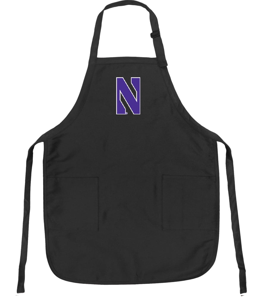 Broad Bay NU Wildcats Apron DELUXE Northwestern APRONS for Men or Women - Grilling, Kitchen, or Tailgating