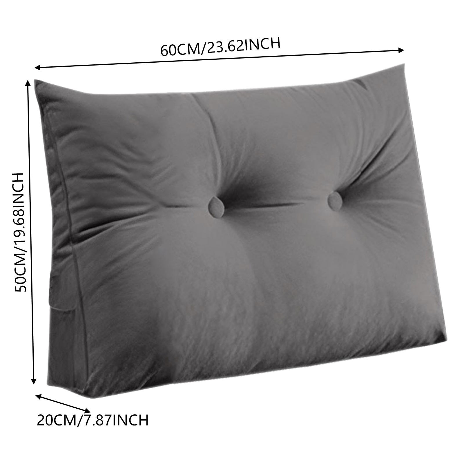 Oh! Cozeii Triangle Back Support Pillow, Ergonomic Bed Pillow for Beds, Detachable Cover, Lumbar Support Pillow for Reading, Sofa, Dormitory, Machine Washable, Home Decor, 7.9x23.6x19.7 Inch