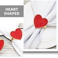thumbnail image 5 of Juego de 6 servilleteros con forma de corazón, servilleteros de amor para fiestas de mesa, fiestas de cumpleaños, bodas, Año Nuevo, adornos de servilleta de Acción de Gracias, 5 of 5