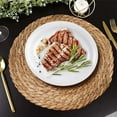 thumbnail image 7 of SPOKKI 8Pcs 12inch Woven Placemats Round, Natural Water Hyacinth Weave Placemat for Dining Table, Large Handmade Woven Placemats Heat Resistant Non-Slip, 7 of 7