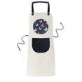thumbnail image 1 of Colourful in Dots Apron Adjustable Bib Cotton Linen BBQ Kitchen Pocket Pinafore, 1 of 3