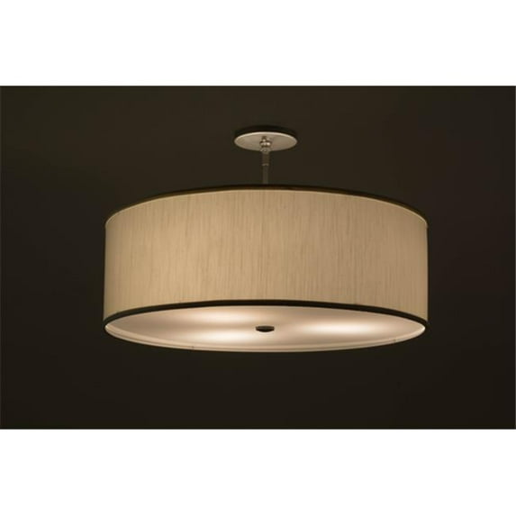 Meyda 159665 24 in. Cilindro Textrene Pendant, Nickel