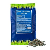 25-7-12 Lawn and Turf Fertilizer - 15% Slow Release Nitrogen Lawn Fertilizer for All Grass Types, Shrubs - Turf Builder Plant Food Covers 6,250 sq.ft (25lbs)