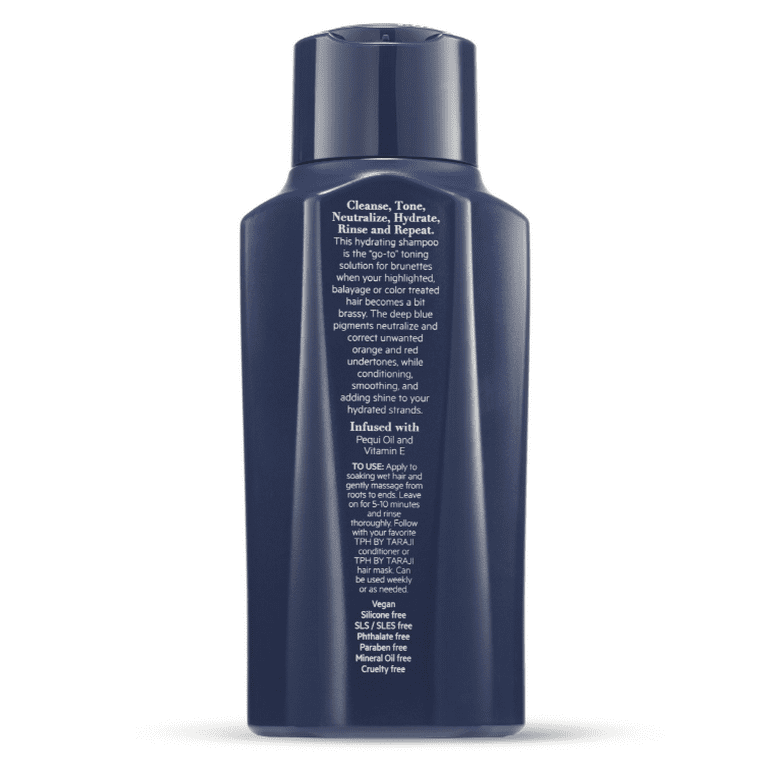 TPH BY TARAJI Brass Vitamin E Hydrating Blue Toner Shampoo for Brunettes & Color Hair | Cleanse, Tone, Moisturize | Enhancing | Curly Hair 12 oz. - Walmart.com