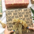 thumbnail image 7 of Birthday Wrapping Paper Rolls, Gift Kraft Gift Wrapping Paper Design for Boys, Men, Women, Girls - 17 Inch X 33 Ft (Black, 46.8 Sq.Ft.Ttl), 7 of 7